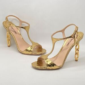 Tom Ford Stamped Python Galaxy 105mm Sandal size 37.5